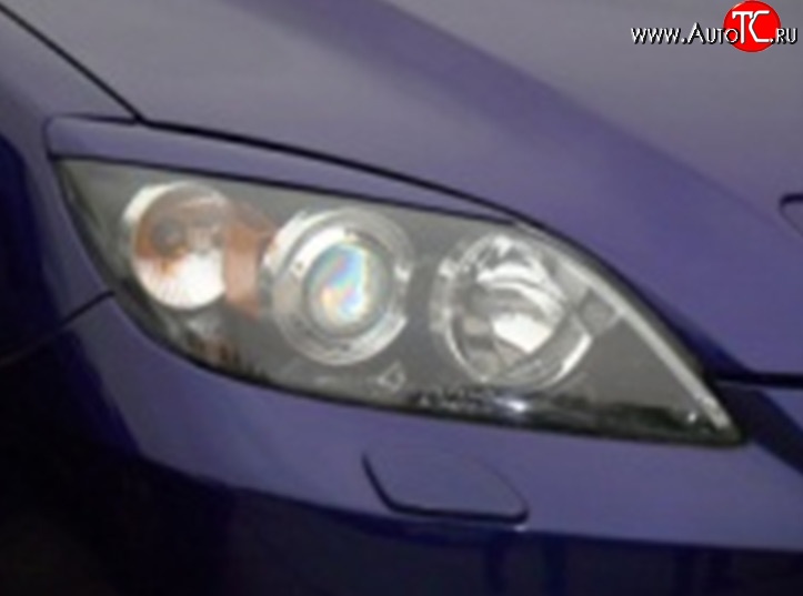 499 р. Комплект ресничек на фары M-VRS Mazda 3/Axela BK дорестайлинг, хэтчбэк (2003-2006) (Неокрашенные)  с доставкой в г. Вологда