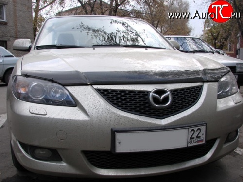 2 599 р. Дефлектор капота NovLine Mazda 3/Axela BK дорестайлинг седан (2003-2006)  с доставкой в г. Вологда