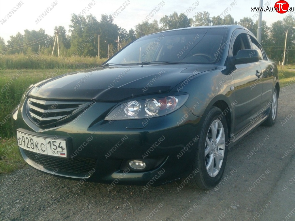 3 189 р. Решётка радиатора Корнер Mazda 3/Axela BK дорестайлинг седан (2003-2006) (Неокрашенная)  с доставкой в г. Вологда