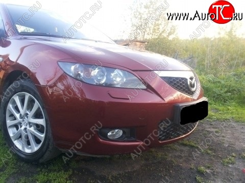 999 р. Реснички на фары RAVEN STYLE Mazda 3/Axela BK дорестайлинг седан (2003-2006) (Неокрашенные)  с доставкой в г. Вологда