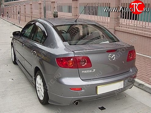 4 599 р. Лип спойлер CT Mazda 3/Axela BK дорестайлинг седан (2003-2006) (Неокрашенный)  с доставкой в г. Вологда
