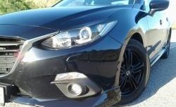 3 889 р. Клыки на передний бампер Style Mazda 3/Axela BM дорестайлинг седан (2013-2016) (Неокрашенные)  с доставкой в г. Вологда. Увеличить фотографию 2