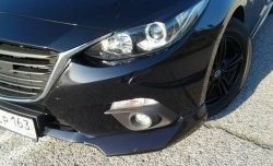 3 889 р. Клыки на передний бампер Style Mazda 3/Axela BM дорестайлинг седан (2013-2016) (Неокрашенные)  с доставкой в г. Вологда. Увеличить фотографию 3