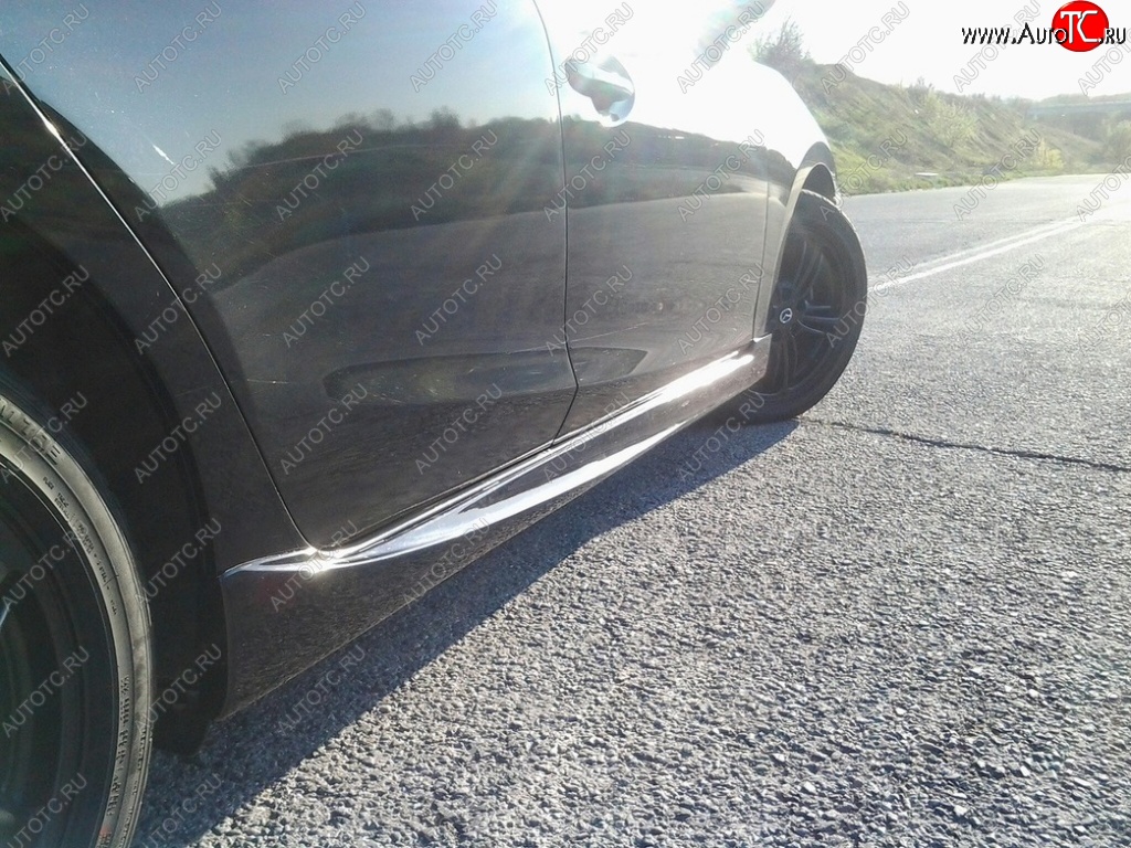 5 649 р. Пороги накладки Style Mazda 3/Axela BM дорестайлинг седан (2013-2016) (Неокрашенные)  с доставкой в г. Вологда