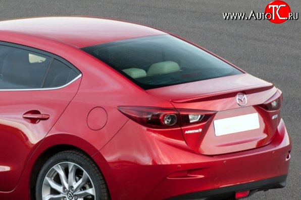 1 699 р. Лип спойлер M-VRS Mazda 3/Axela BM дорестайлинг седан (2013-2016) (Неокрашенный)  с доставкой в г. Вологда