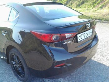 1 069 р. Реснички на фары KURAJ Mazda 3/Axela BM дорестайлинг седан (2013-2016) (Неокрашенные)  с доставкой в г. Вологда. Увеличить фотографию 5