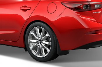 4 799 р. Брызговики Frosch (optimum, в пакете) Mazda 3/Axela BM дорестайлинг седан (2013-2016) (Задние)  с доставкой в г. Вологда. Увеличить фотографию 2