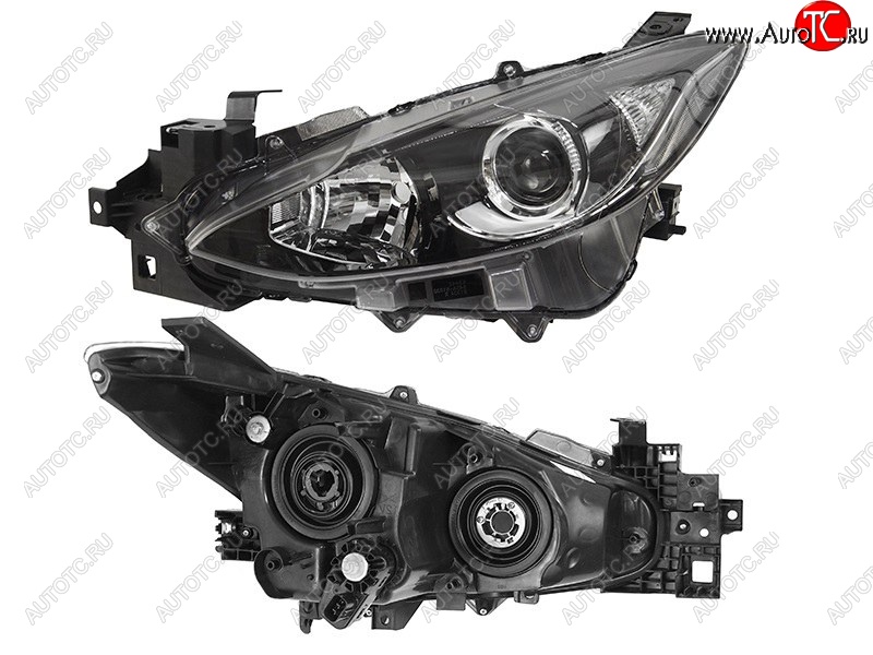 5 999 р. Левая передняя фара SAT (Евросвет) Mazda 3/Axela BM дорестайлинг седан (2013-2016)  с доставкой в г. Вологда