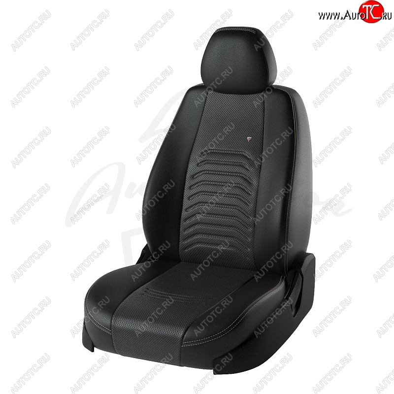 8 249 р. Чехлы для сидений Lord Autofashion Денвер (экокожа) Mazda 3/Axela BM дорестайлинг, хэтчбэк (2013-2016) (Чёрный, вставка чёрная)  с доставкой в г. Вологда