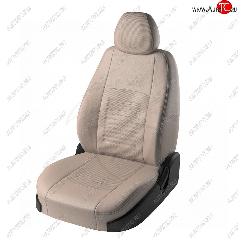 5 499 р. Чехлы для сидений Lord Autofashion Турин (экокожа) Mazda 3/Axela BM дорестайлинг, хэтчбэк (2013-2016) (Бежевый, вставка Бежевая)  с доставкой в г. Вологда