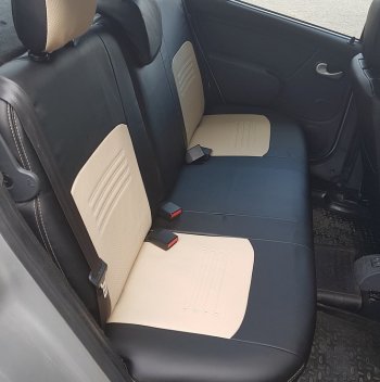 9 449 р. Чехлы для сидений Lord Autofashion Турин (экокожа) Mazda 3/Axela BM дорестайлинг, хэтчбэк (2013-2016) (Чёрный, вставка бежевая)  с доставкой в г. Вологда. Увеличить фотографию 2