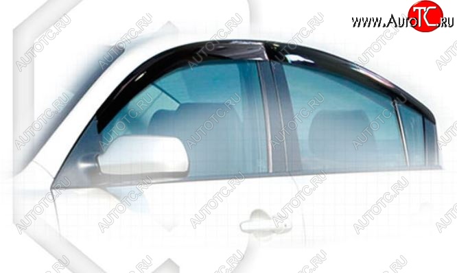 1 979 р. Дефлектора окон CA-Plastic  Mazda 3/Axela  BL (2009-2013) дорестайлинг седан, рестайлинг седан (Classic полупрозрачный)  с доставкой в г. Вологда