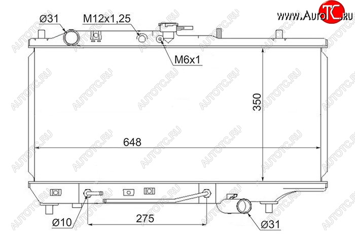 4 699 р. Радиатор двигателя SAT (трубчатый, МКПП/АКПП) Mazda 323 BW рестайлинг седан (1989-1993)  с доставкой в г. Вологда