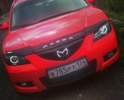 689 р. Реснички на фары Корнер  Mazda 3/Axela  BK (2003-2009) дорестайлинг, хэтчбэк, рестайлинг, хэтчбэк (Неокрашенные)  с доставкой в г. Вологда. Увеличить фотографию 2