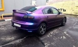 4 749 р. Накладка на задний бампер Style Mazda 3/Axela BK дорестайлинг седан (2003-2006) (Неокрашенная)  с доставкой в г. Вологда. Увеличить фотографию 9