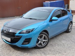1 049 р. Реснички на фары LENZDESIGN Mazda 3/Axela BL дорестайлинг седан (2009-2011) (Неокрашенные)  с доставкой в г. Вологда. Увеличить фотографию 2