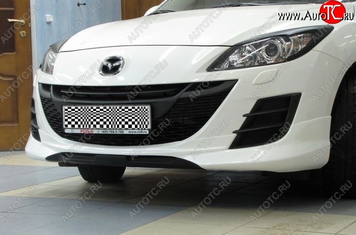 1 049 р. Реснички на фары LENZDESIGN Mazda 3/Axela BL дорестайлинг седан (2009-2011) (Неокрашенные)  с доставкой в г. Вологда