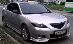 689 р. Реснички на фары Style (короткие) Mazda 3/Axela BK дорестайлинг седан (2003-2006) (Неокрашенные)  с доставкой в г. Вологда. Увеличить фотографию 3