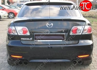 4 449 р. Лип спойлер Сабля Mazda 6 GG седан дорестайлинг (2002-2005) (Неокрашенный)  с доставкой в г. Вологда