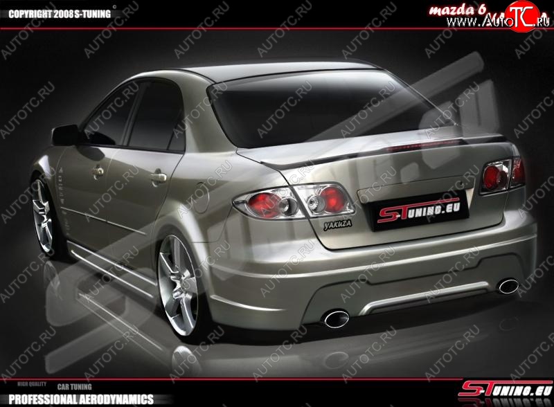 25 899 р. Задний бампер Yakudza Mazda 6 GG седан дорестайлинг (2002-2005)  с доставкой в г. Вологда