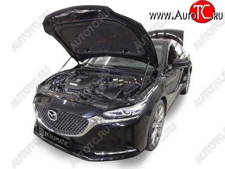4 599 р. Упоры капота Pomogator Mazda 6 GJ 2-ой рестайлинг седан (2018-2025)  с доставкой в г. Вологда