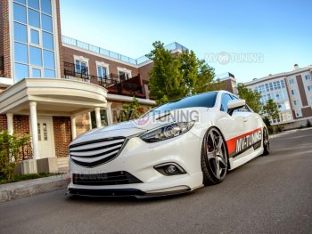 23 799 р. Решётка радиатора Tuning-Sport v4 Mazda 6 GJ дорестайлинг седан (2012-2015) (Неокрашенная)  с доставкой в г. Вологда. Увеличить фотографию 2