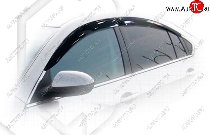 2 079 р. Дефлектора окон CA-Plastiс Mazda 6 GH дорестайлинг седан (2007-2010) (Classic полупрозрачный, Без хром.молдинга)  с доставкой в г. Вологда