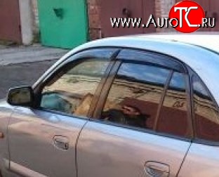 999 р. Комплект дефлекторов окон (ветровиков) 4 шт. Russtal Mazda 626 GF дорестайлинг седан (1997-1999)  с доставкой в г. Вологда