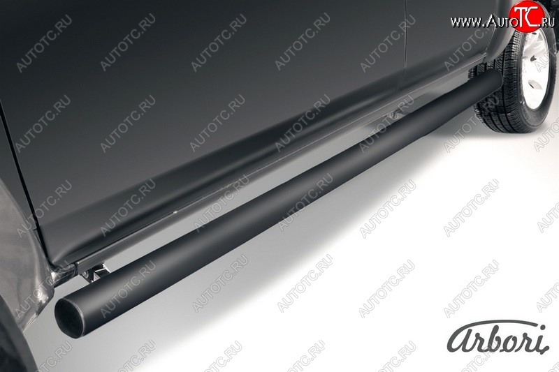 7 469 р. Защита штатных порогов Arbori (черная, d76 mm). Mazda BT-50 (2006-2011)  с доставкой в г. Вологда