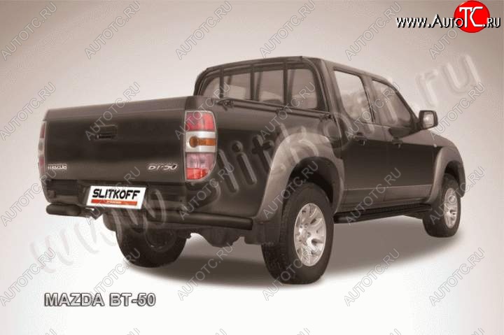 8 849 р. Уголки d76 Mazda BT-50 (2011-2015) (Цвет: серебристый)  с доставкой в г. Вологда