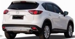 4 149 р. Накладка на задний бампер СТ v2 v2 Mazda CX-5 KE дорестайлинг (2011-2014) (Неокрашенная)  с доставкой в г. Вологда. Увеличить фотографию 2