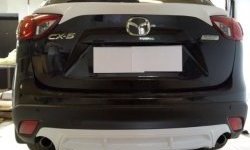 4 149 р. Накладка на задний бампер СТ v2 v2 Mazda CX-5 KE дорестайлинг (2011-2014) (Неокрашенная)  с доставкой в г. Вологда. Увеличить фотографию 3