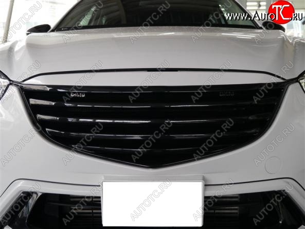 11 299 р. Решетка радиатора TOPLINE Mazda CX-5 KE рестайлинг (2015-2017) (Неокрашенная)  с доставкой в г. Вологда