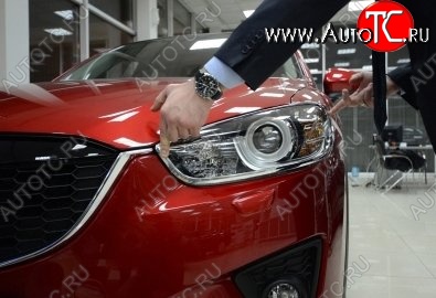 1 999 р. Реснички на фары CT Mazda CX-5 KE рестайлинг (2015-2017) (Неокрашенные)  с доставкой в г. Вологда