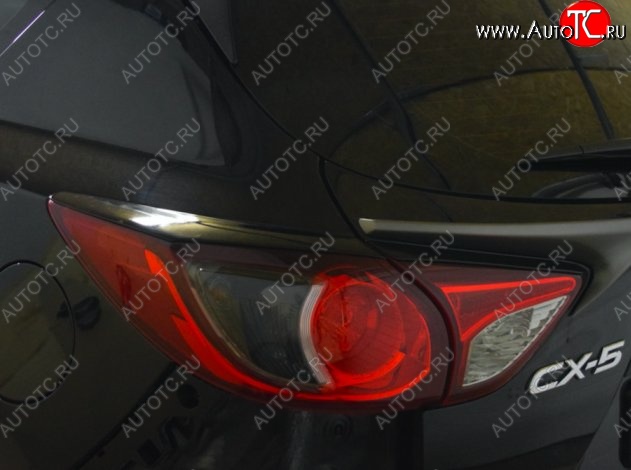 1 499 р. Реснички на фонари CT Mazda CX-5 KE дорестайлинг (2011-2014)  с доставкой в г. Вологда