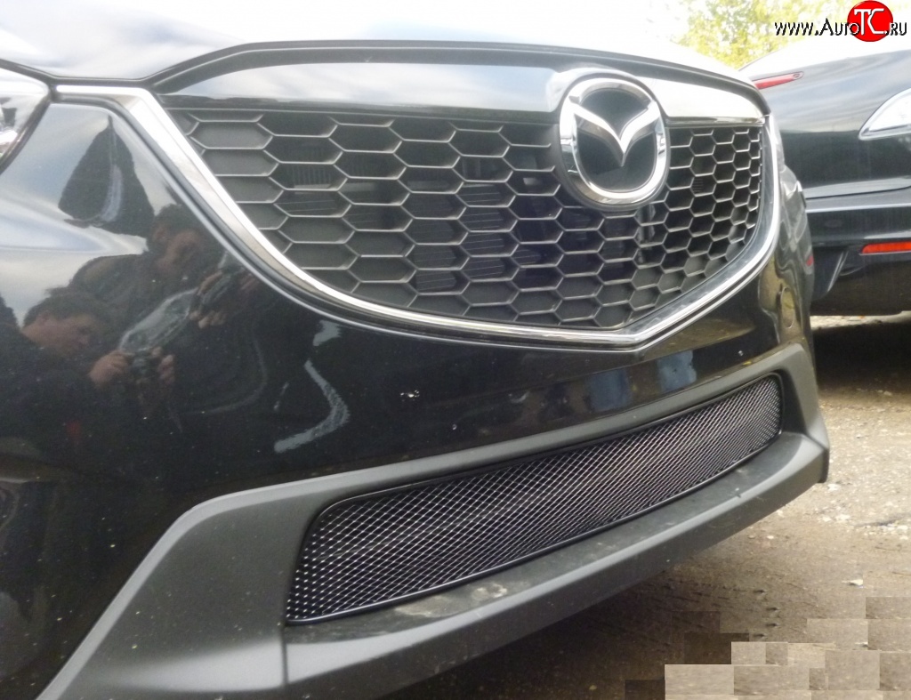 2 899 р. Сетка на бампер Novline Mazda CX-5 KE дорестайлинг (2011-2014)  с доставкой в г. Вологда