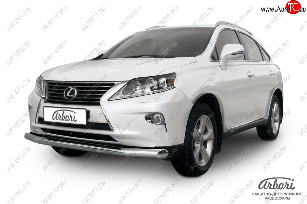 5 549 р. Защита переднего бампера Arbori (нержавейка, 1 труба d57 mm). Mazda CX-5 KE дорестайлинг (2011-2014)  с доставкой в г. Вологда