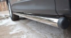 70 999 р. Защита порогов из круглой трубы диаметром 63 мм Russtal Mazda CX-5 KE дорестайлинг (2011-2014) (Защита порогов с со скосами на торцах (вариант 1))  с доставкой в г. Вологда. Увеличить фотографию 7