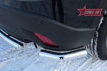 14 849 р. Защита заднего бампера из боковых уголков Souz-96( d60) Mazda CX-5 KE дорестайлинг (2011-2014)  с доставкой в г. Вологда. Увеличить фотографию 2