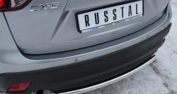 11 549 р. Одинарная защита заднего бампера из трубы диаметром 42 мм SLITKOFF Mazda CX-5 KE дорестайлинг (2011-2014)  с доставкой в г. Вологда. Увеличить фотографию 2