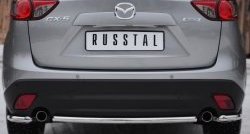 11 549 р. Одинарная защита заднего бампера из трубы диаметром 42 мм SLITKOFF Mazda CX-5 KE дорестайлинг (2011-2014)  с доставкой в г. Вологда. Увеличить фотографию 5