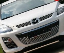 5 849 р. Декоративная вставка воздухозаборника Novline (d10 мм) Mazda CX-7 ER рестайлинг (2010-2012)  с доставкой в г. Вологда. Увеличить фотографию 2