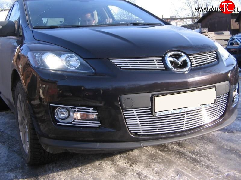 6 199 р. Декоративная вставка воздухозаборника Berkut Mazda CX-7 ER рестайлинг (2010-2012)  с доставкой в г. Вологда