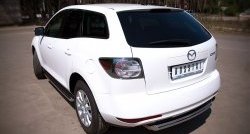 14 799 р. Одинарная защита заднего бампера из трубы диаметром 63 мм SLITKOFF Mazda CX-7 ER рестайлинг (2010-2012)  с доставкой в г. Вологда. Увеличить фотографию 4