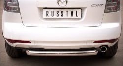 15 249 р. Одинарная защита заднего бампера из трубы диаметром 76 мм SLITKOFF Mazda CX-7 ER рестайлинг (2010-2012)  с доставкой в г. Вологда. Увеличить фотографию 2