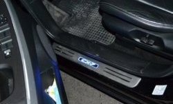4 299 р. Накладки на порожки автомобиля СТ Mazda CX-7 ER рестайлинг (2010-2012)  с доставкой в г. Вологда. Увеличить фотографию 2