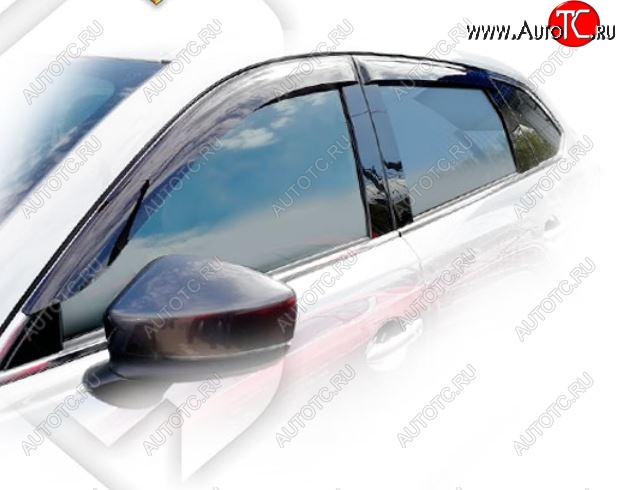 2 159 р. Дефлектора окон CA-Plastiс  Mazda CX-9  TC (2015-2025) дорестайлинг (Classic полупрозрачный, Без хром.молдинга)  с доставкой в г. Вологда