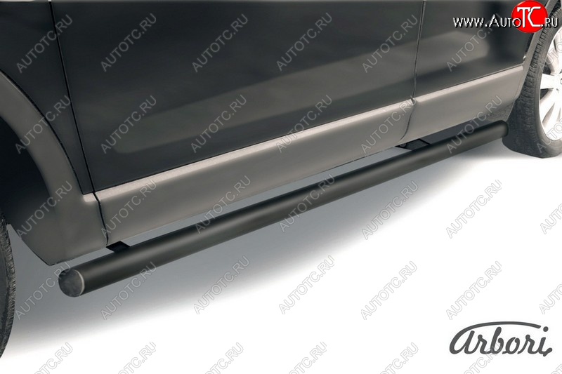 6 119 р. Защита штатных порогов Arbori (черная, d57 mm). Mazda CX-9 TB дорестайлинг (2007-2009)  с доставкой в г. Вологда