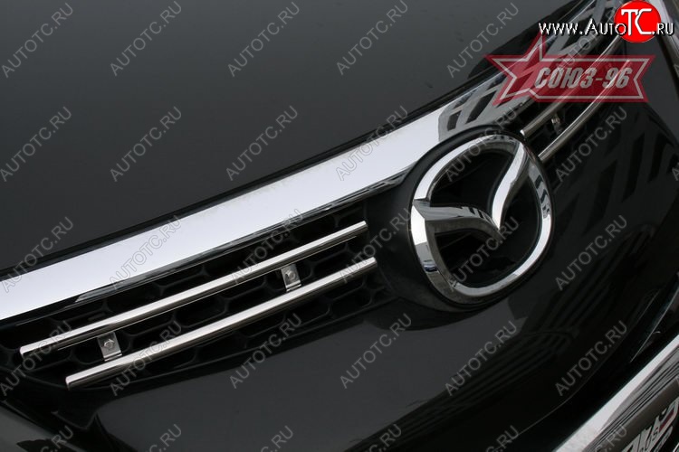 7 109 р. Декоративные элементы решетки радиатора Souz-96 (d16) Mazda CX-9 TB дорестайлинг (2007-2009)  с доставкой в г. Вологда
