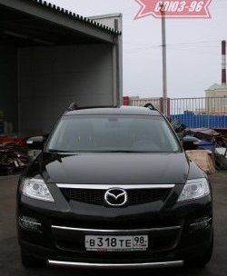 2 384 р. Защита переднего бампера одинарная Souz-96 (d60) Mazda CX-9 TB дорестайлинг (2007-2009)  с доставкой в г. Вологда. Увеличить фотографию 2